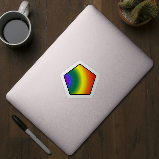 Pride Pentagon rainbow-colored logo by Monstershirts